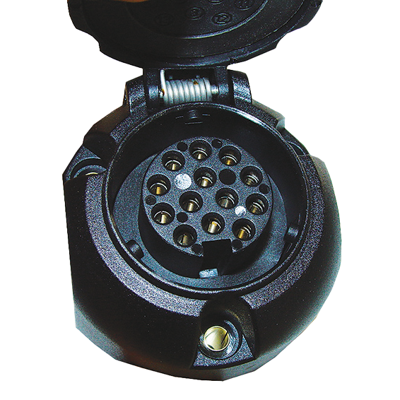 Steckdose 13-pol. 12V mit 2x Microschalter