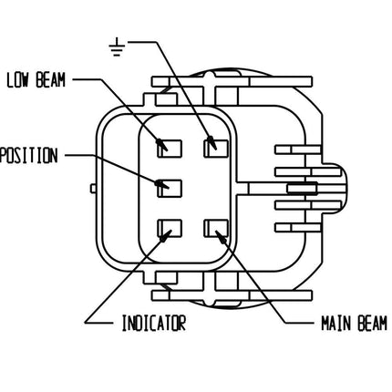 Nordic N500 AEBI Hauptscheinwerfer H4 rechts