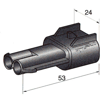 Steckergehäuse Delphi Metri-Pack 280, 2polig 4423540 - Hischier Auto AG