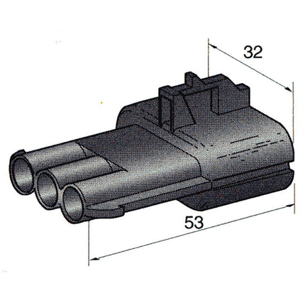 Steckergehäuse Delphi Metri-Pack 280, 3polig 4423560 - Hischier Auto AG
