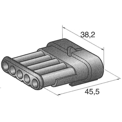 Stiftgehäuse SUPERSEAL 1.5, 5-pol