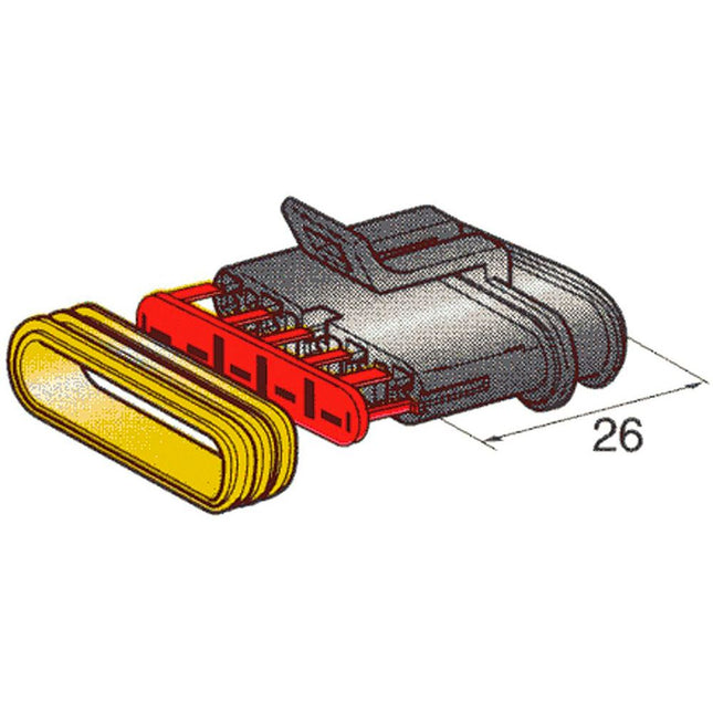 Buchsengehäuse SUPERSEAL 1.5, 5-pol