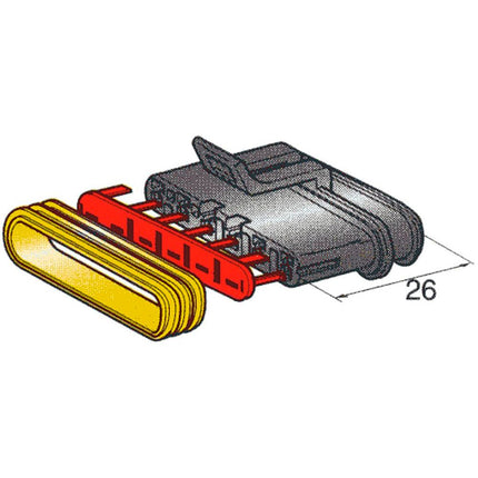 Buchsengehäuse SUPERSEAL 1.5, 6-pol