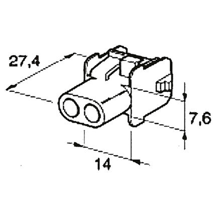 Steckgehäuse weiblich MATE-N-LOK 2-pol 4426040 - Hischier Auto AG