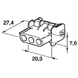 Steckgehäuse weiblich MATE-N-LOK 3-pol 4426060