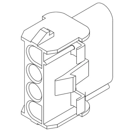 Steckgehäuse weiblich MATE-N-LOK 4-pol 4426080 - Hischier Auto AG
