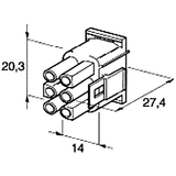 Steckgehäuse männlich MATE-N-LOK 6-pol 4426110