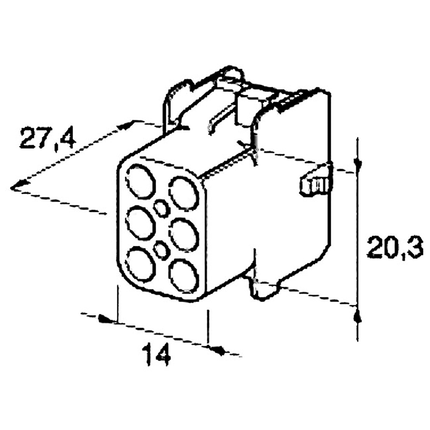 Steckgehäuse weiblich MATE-N-LOK 6-pol 4426120 - Hischier Auto AG