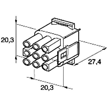 Steckgehäuse männlich MATE-N-LOK 9-pol 4426130 - Hischier Auto AG