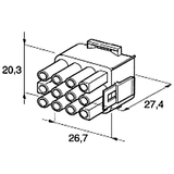Steckgehäuse männlich MATE-N-LOK 12-pol 4426150