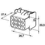 Steckgehäuse weiblich MATE-N-LOK 12-pol 4426160