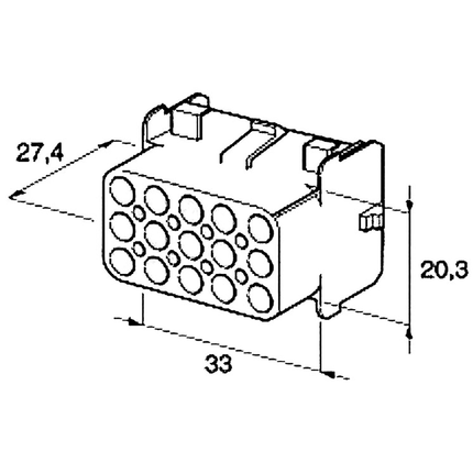 Steckgehäuse weiblich MATE-N-LOK 15-pol 4426180 - Hischier Auto AG