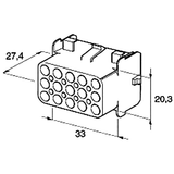 Steckgehäuse weiblich MATE-N-LOK 15-pol 4426180