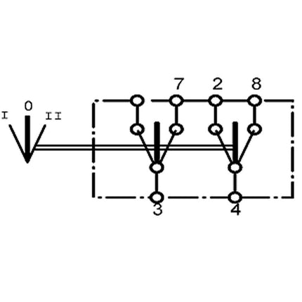 APEM - Wippschalter 2x 1 - 0 - 2