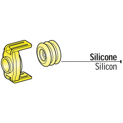 Gummidichtung gelb mit Arret. 10mm2