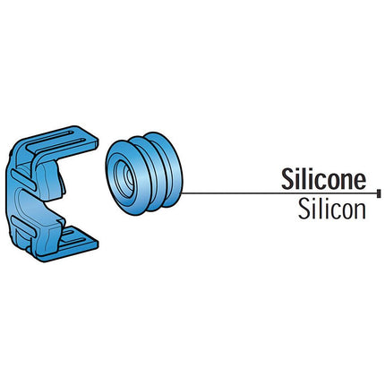 Gummidichtung blau mit arret. 6 - 10 mm2