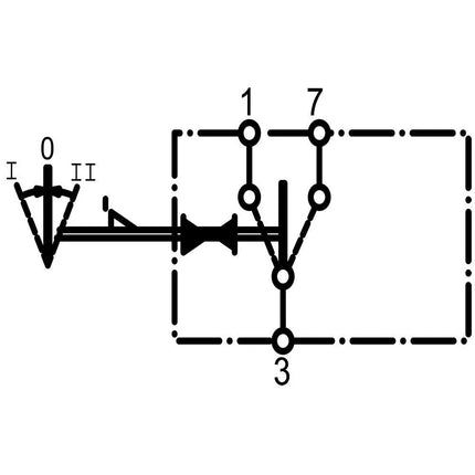 Schalter ohne Symboleinsatz 1>0<2 - 1 - Stück ENG