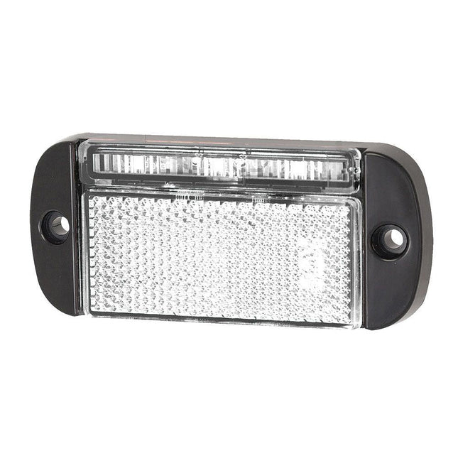 LED-Positionsleuchte 12/24V weiss, Gehäuse schwarz - 44WMBE - 1 - Stück LED autolamps