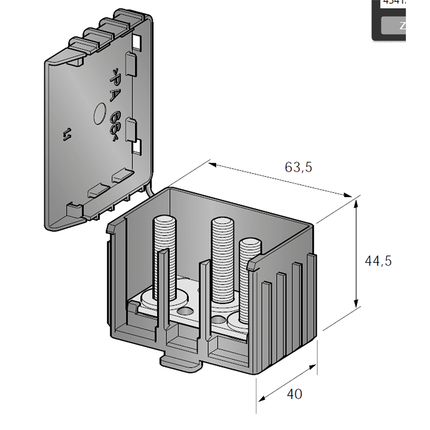 Verteildose mit 3 Schrauben