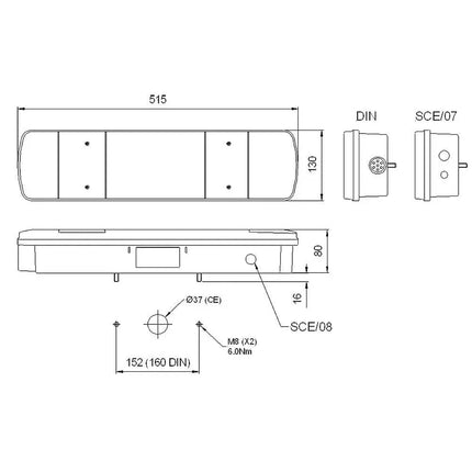 Rubbolite - Blink-Brems-Schlussleuchte R - 1 - Stück Truck-Lite / Rubbolite