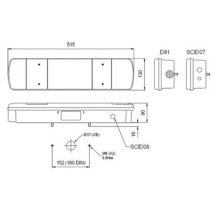 Rubbolite - Blink-Brems-Schlussleuchte R - 461DIN0744 - 1 - Stück Truck-Lite / Rubbolite