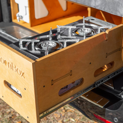 Moonbox Campingbox mit Tisch Van/Bus 115cm Natur Moonbox