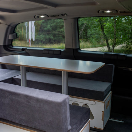 Moonbox Campingbox mit Tisch Van/Bus 119cm Weiß Moonbox
