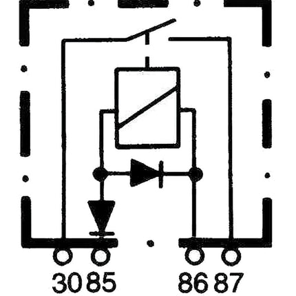 Relais Typ Bosch 12 V 75 A mit Lösch- und Sperrdiode