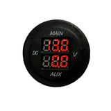 Doppel LED Voltmeter für Starter und Verbraucherbatterie 50130