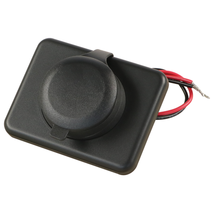 Aufbausteckdose mit flacher Montageplatte - 2 x USB-A