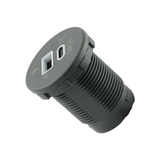 Einbausteckdose Power 45 W, Gummideckel - 1x USB-A und 1x USB-C 50195