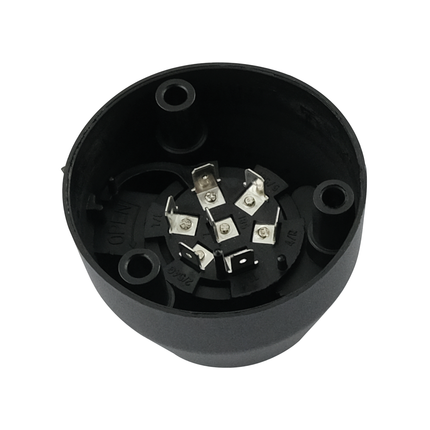 Anhängersteckdose 7-pol. Kunststoff, rund