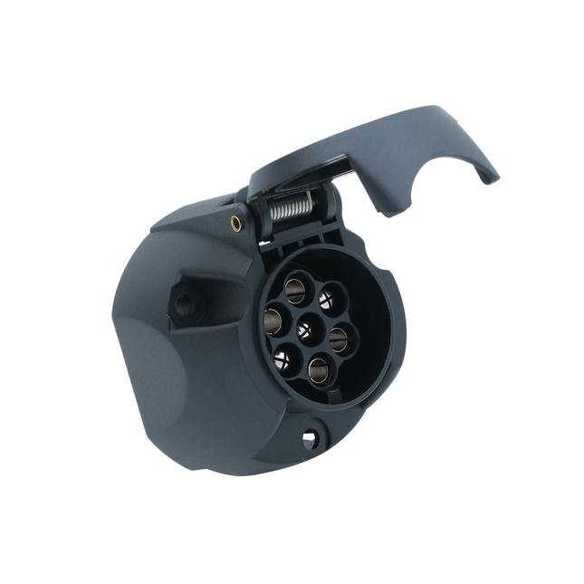 7-pol. Anhängersteckdose aus Kunststoff