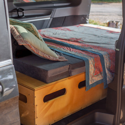 Moonbox Campingbox mit Tisch Van/Bus 124cm Natur Moonbox