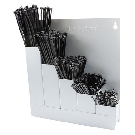 Kabelbinder-Wandhalter mit 500 Bindern schwarz