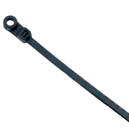 Kabelbinder 4.8 x 200 mm, Schwarz, mit Öse M5 - 100 - Stück Hischier Auto AG
