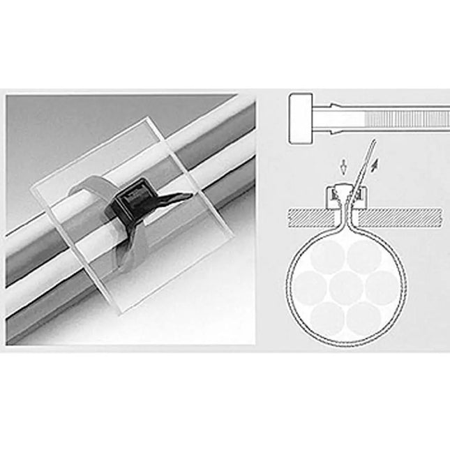 Chassis-Kabelbinder 7.6 x 375 mm sz. - 600047szCT - 100 - Stück Diverse