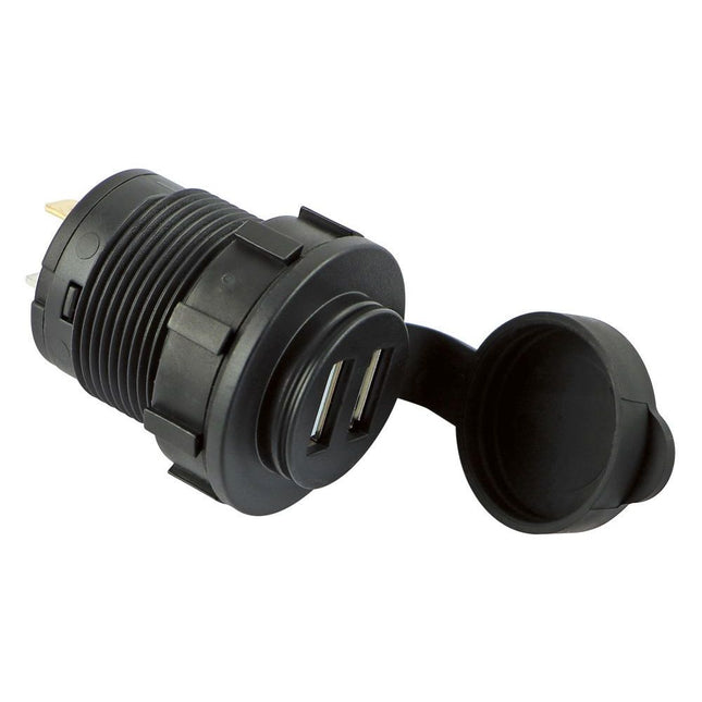 Einbausteckdose mit Gummideckel - 2 x USB-A 6010