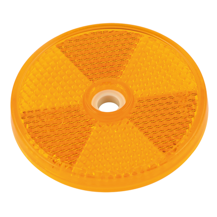 Rückstrahler 61mm gelb