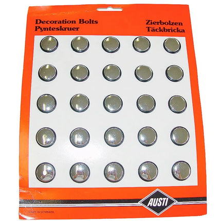 Chrom-Abdeckschrauben 2 Stk ø18mm - 1 - Stück Diverse