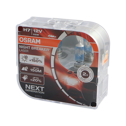 2 x Osram Night Breaker LASER H7 12V 55W NEXT GENERATION 64210NL/HCB