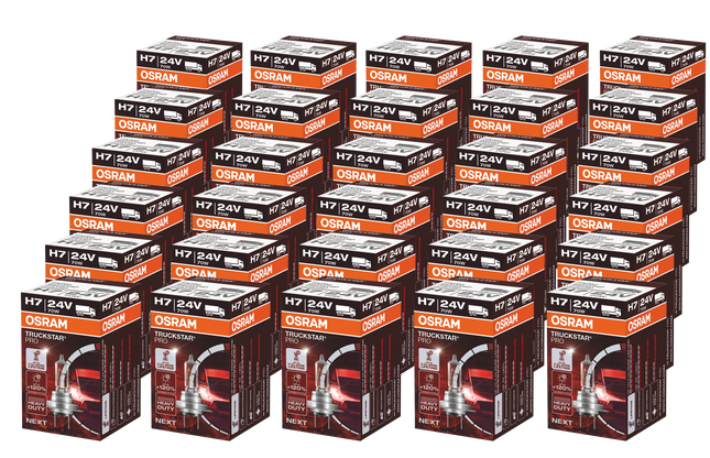 30x Osram Glühlampe H7 24 V 70 W Heavy Duty Hischier Auto AG