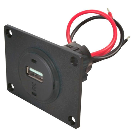 Einbausteckdose mit Montageplatte - 1x USB-A