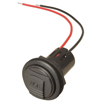 Einbausteckdose mit Deckel - 2 x USB-A