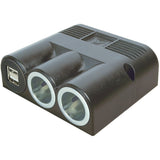2-fach Steckdose Zig.anz. mit 2x USB 12/24V 67324000