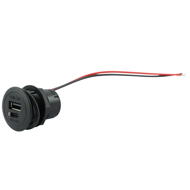 Einbausteckdose PD/QC - 1 x USB-A / 1 x USB-C