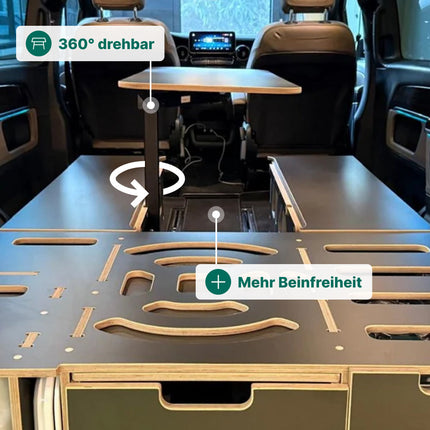 Moonbox Campingbox mit Tisch Van/Bus 124cm Modify Dunkelgrau Moonbox