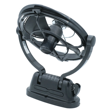 Seekr - Sirocco II 12/24 V Ventilator 360° schwarz, 3 Stufen, Abschaltzeituhr, Finger safe - 1 - Stück Diverse