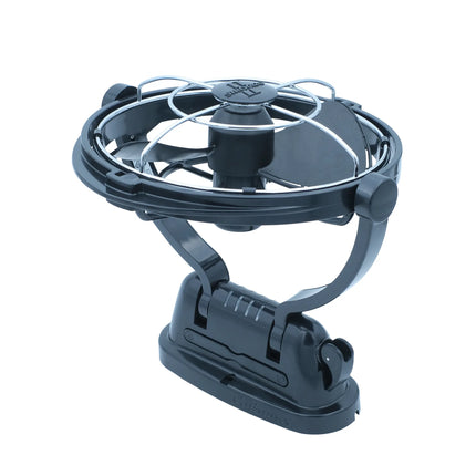 Seekr - Sirocco II 12/24 V Ventilator 360° schwarz, 3 Stufen, Abschaltzeituhr, Finger safe - 1 - Stück Diverse