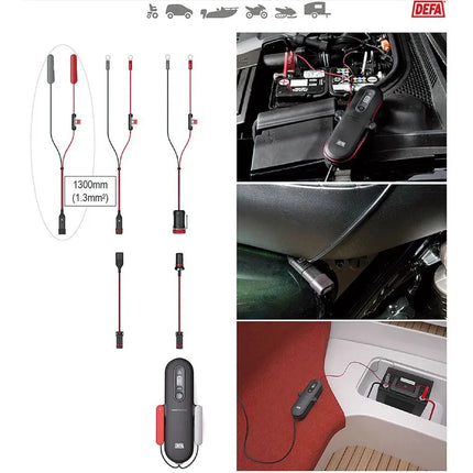 DEFA - Batterieladekabel mit Statusanzeige 12 V - 701764 - 1 - Stück DEFA